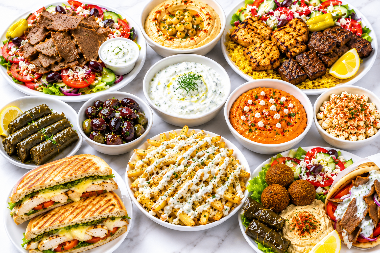 Fresh Greek gyro ready for pickup